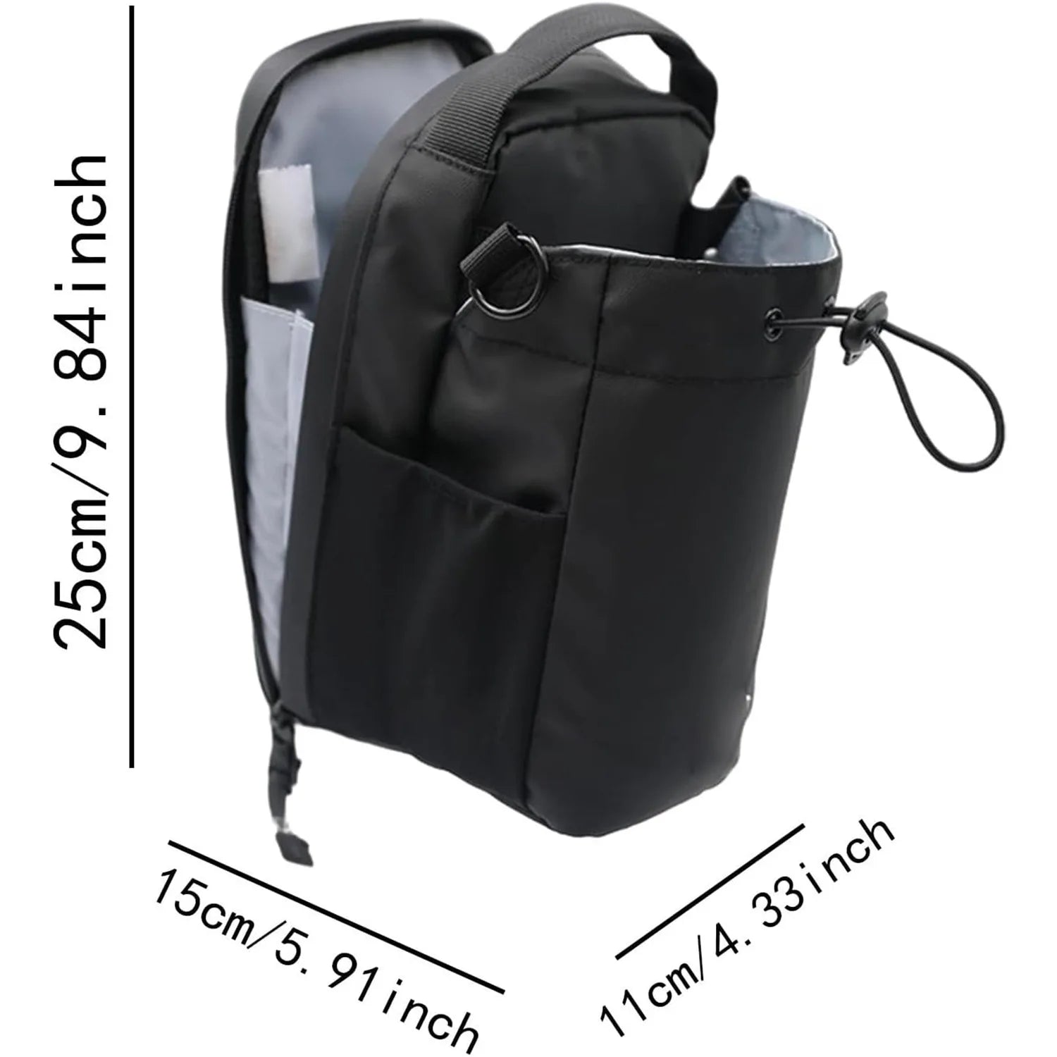 Magnetic Gym Sling Bag Water Bottle & Phone Holder Waterproof Crossbody Bag for Outdoor Sports Travel Fitness Accessories