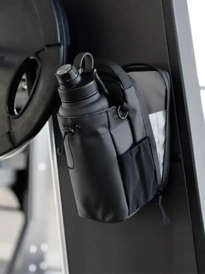 Magnetic Gym Sling Bag Water Bottle & Phone Holder Waterproof Crossbody Bag for Outdoor Sports Travel Fitness Accessories