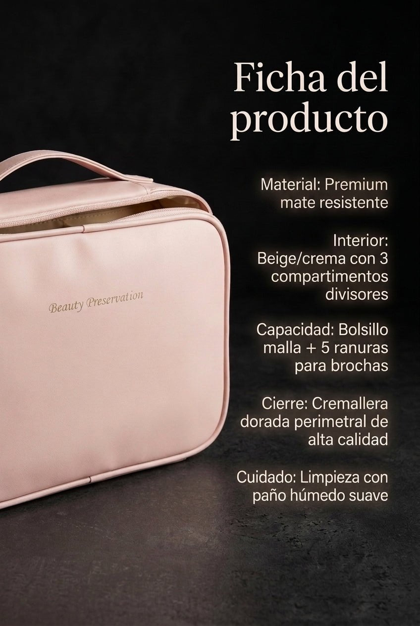 Organizador de maquillaje con compartimentos ajustables
